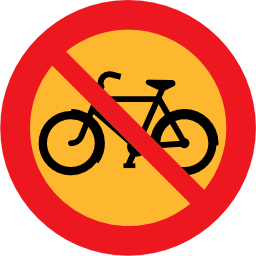 Download free round prohibited bike road icon